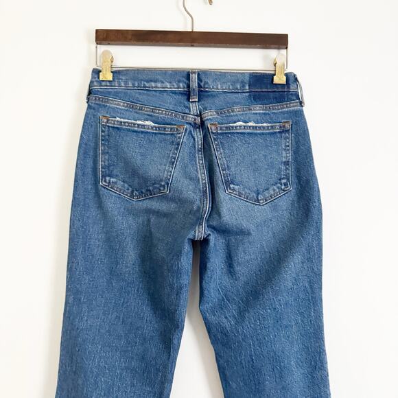ABERCROMBIE The 90s Straight Mid Rise Jeans Dark Wash 26 - Picture 8 of 11